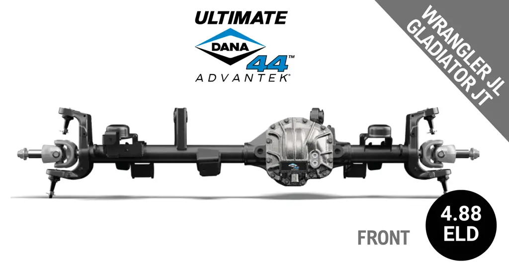 Ultimate Dana 44™ AdvanTEK® Crate Axle, Fits 2018+ Wrangler JL, 2020+ Gladiator JT -  Front Axle - 4.88 Gear Ratio, Electronic Locking Differential - 10047717 - NON-RETURNABLE