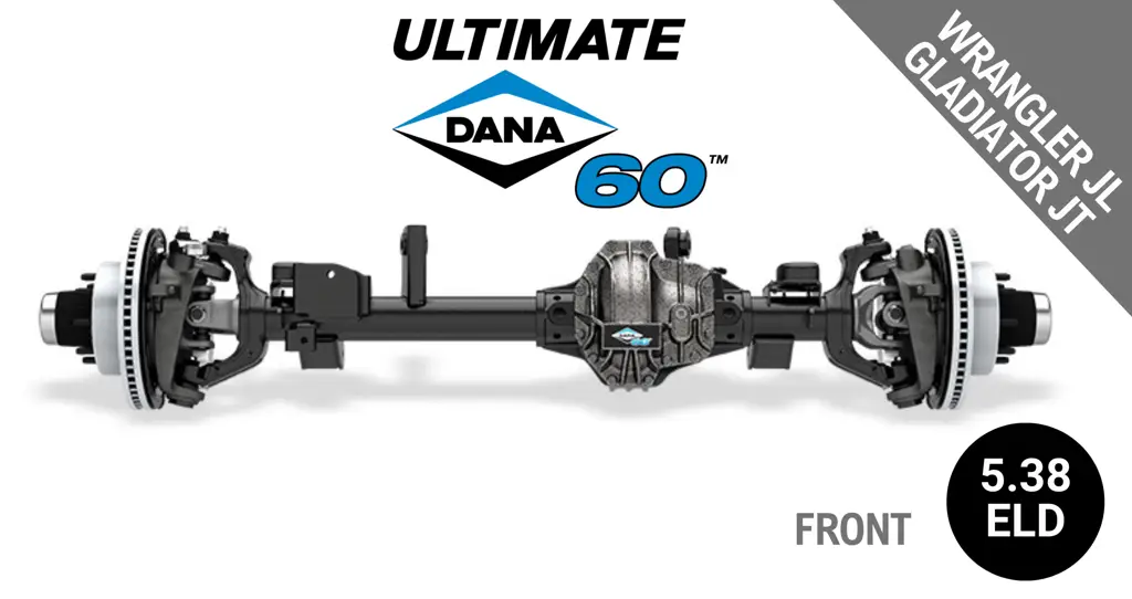 Ultimate Dana 60™ Crate Axle, Fits 2018+ Jeep Wrangler JL, 2020+ Jeep Gladiator JT  - Front Axle -  5.38 Gear Ratio, Eaton ELocker® - 10056030 - NON-RETURNABLE