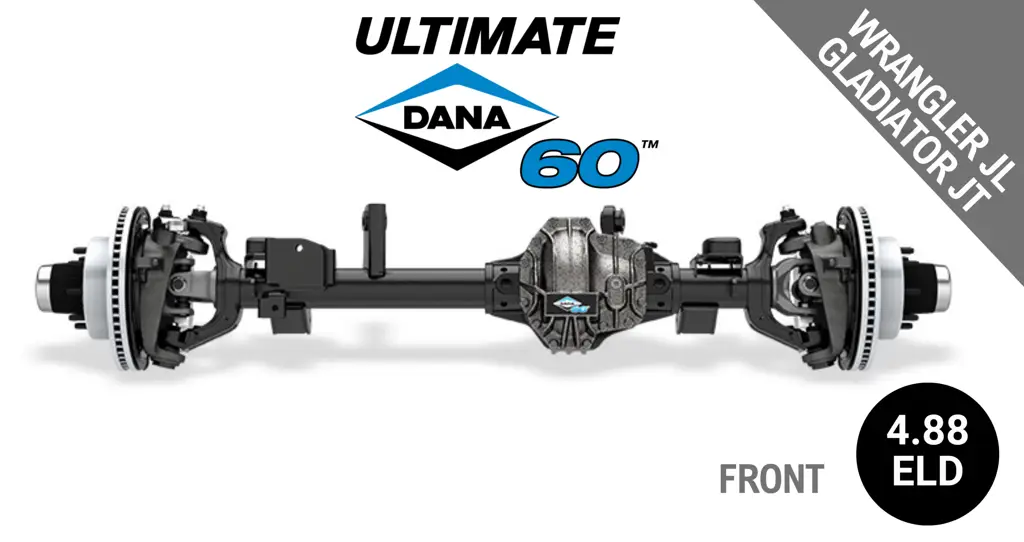Ultimate Dana 60™ Crate Axle, Fits 2018+ Jeep Wrangler JL, 2020+ Jeep Gladiator JT - Front Axle - 4.88 Gear Ratio, Eaton ELocker® - 10056032 - NON-RETURNABLE