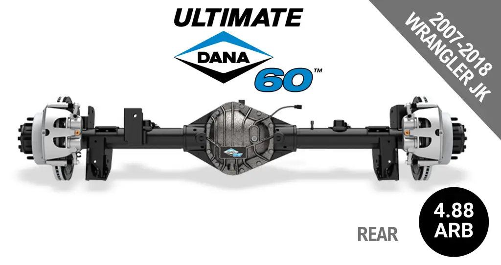 Ultimate Dana 60™ Crate Axle, Fits 2007-2018 Jeep Wrangler JK  -  Rear  Axle - 4.88  Gear Ratio, ARB Air Locking Differential - 10032016 - NON-RETURNABLE