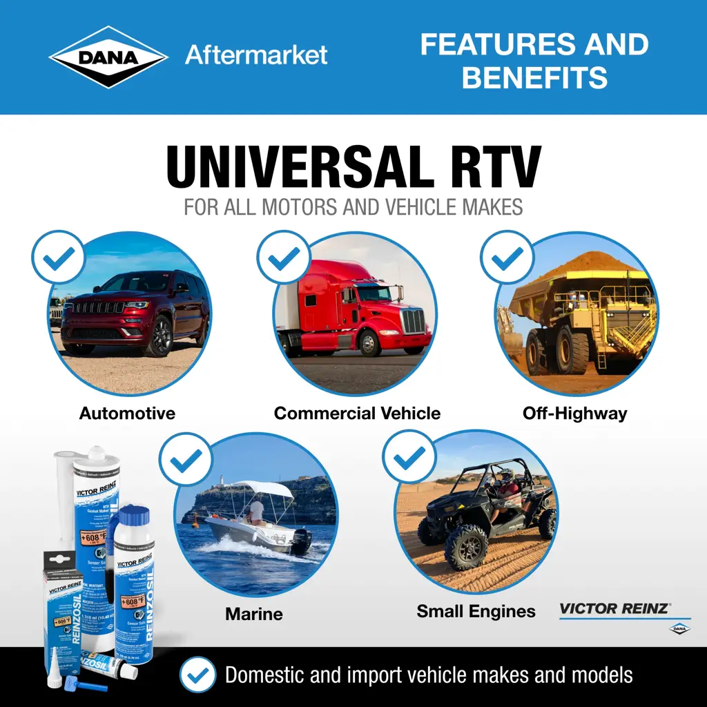 Reinzosil® RTV Silicone Gasket Maker, Sensor Safe, Non-Corrosive, Use in Oil-Resistant, High-Torque and Lightweight Applications - 70ml Tube - 70-31414-10 - NON-RETURNABLE thumbnail 4
