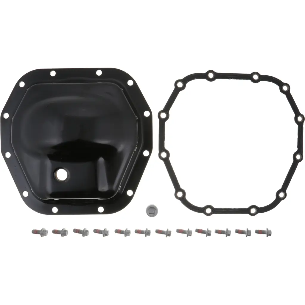 Spicer 10071956 Dana 44™ AdvanTEK® Diff Cover, Gray Stamped Steel  - Fits 2018+ Jeep Wrangler JL, 2020+ Jeep Gladiator JT - Dana 44 AdvanTEK Axle - Rear Axle