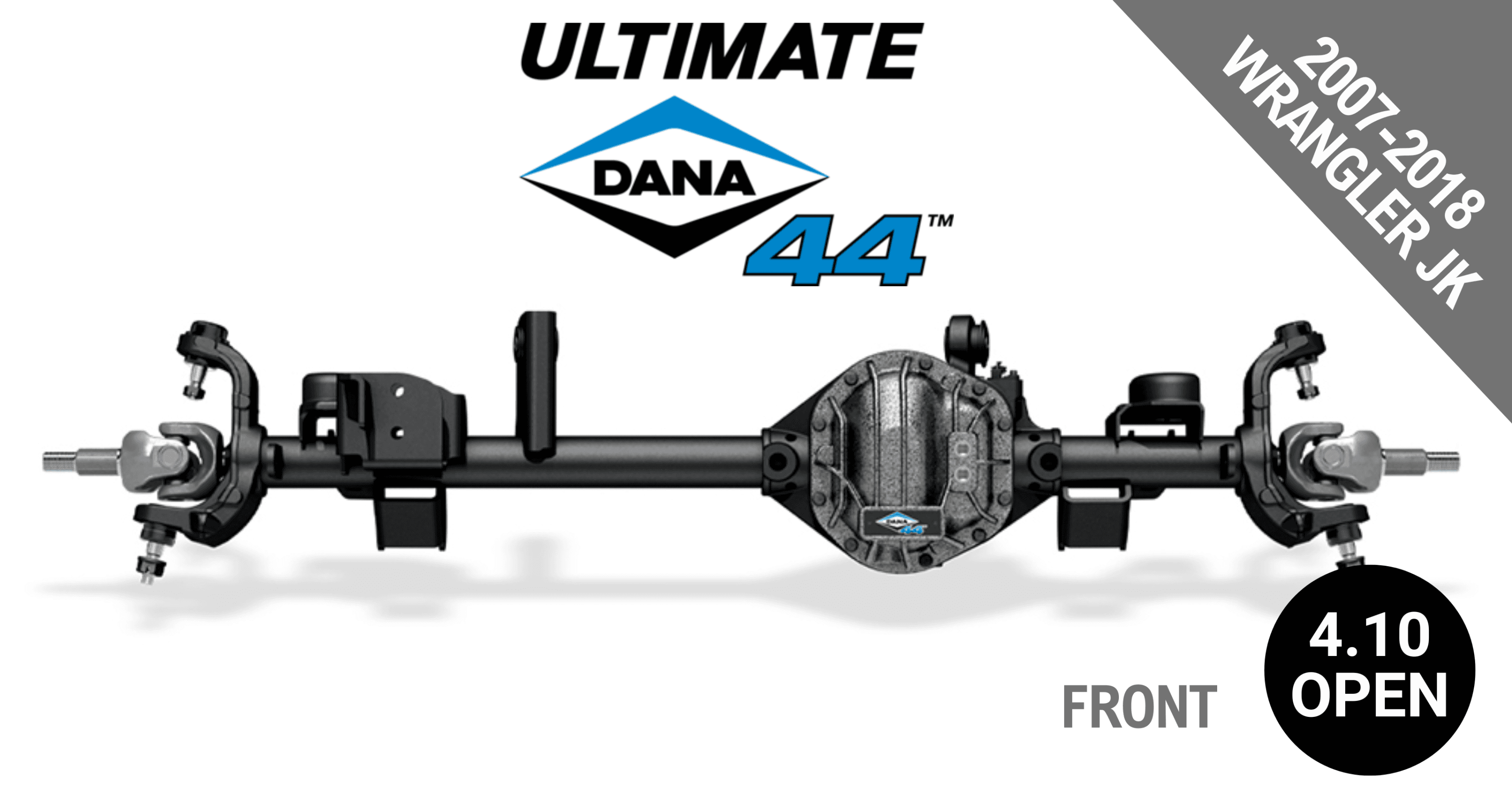 Ultimate Dana 44™ Crate Axle, Fits 2007-2018 Jeep Wrangler JK - Front Axle - 4.10 Gear Ratio, Open/Std Differential - 10032862 - NON-RETURNABLE