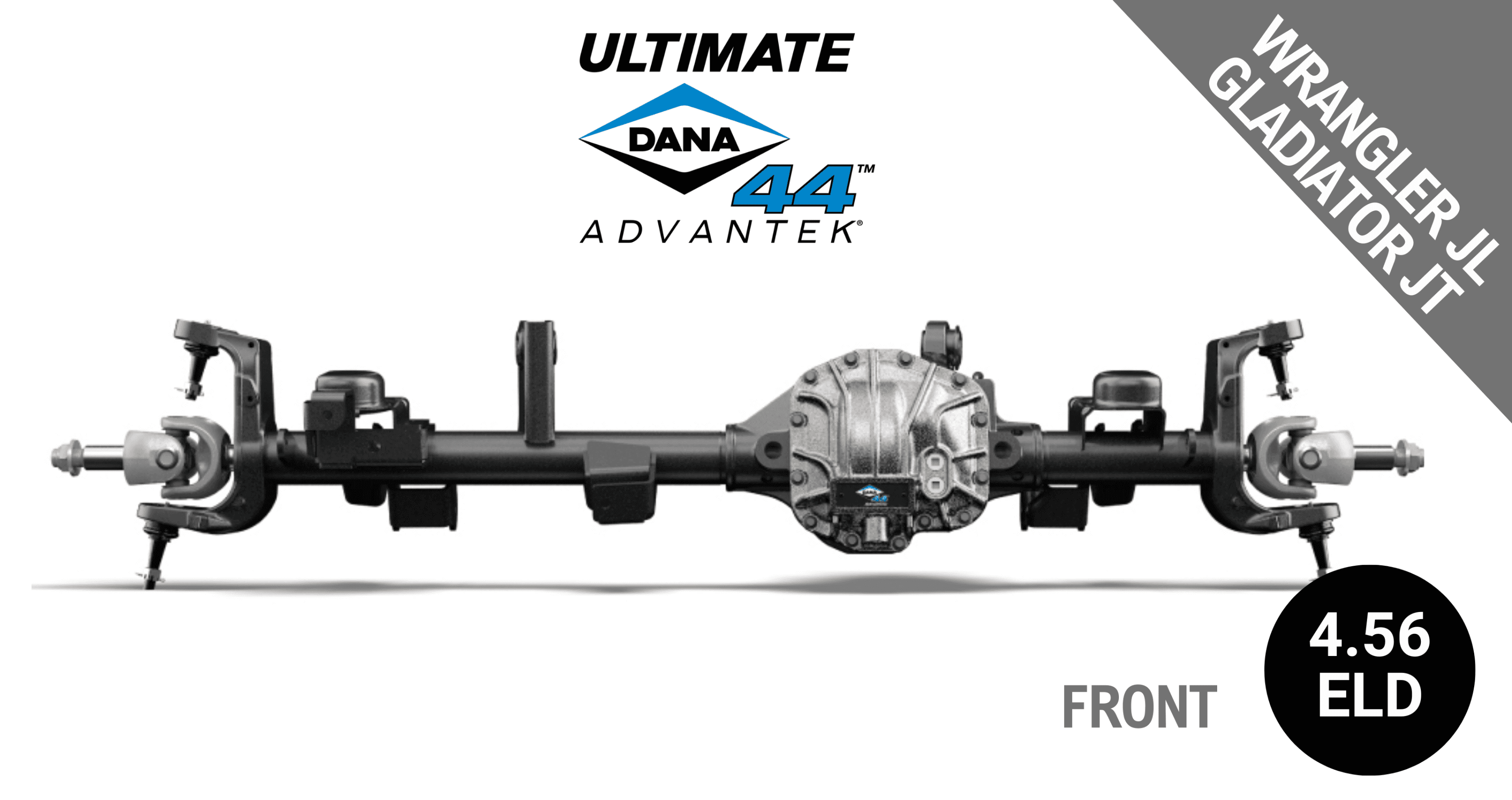 Ultimate Dana 44™ AdvanTEK® Crate Axle, Fits 2018+ Wrangler JL, 2020+ Gladiator JT - Front Axle - 4.56 Gear Ratio, Electronic Locking Differential - 10047716 - NON-RETURNABLE