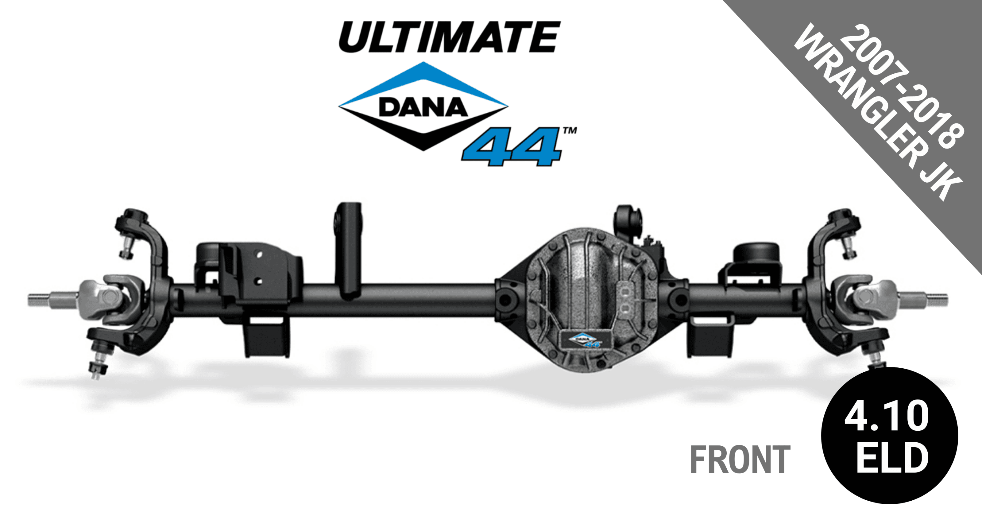 Ultimate Dana 44™ Crate Axle, Fits 2007-2018 Jeep Wrangler JK - Front Axle - 4.10 Gear Ratio, Electronic Locking Differential - 10010455 - NON-RETURNABLE