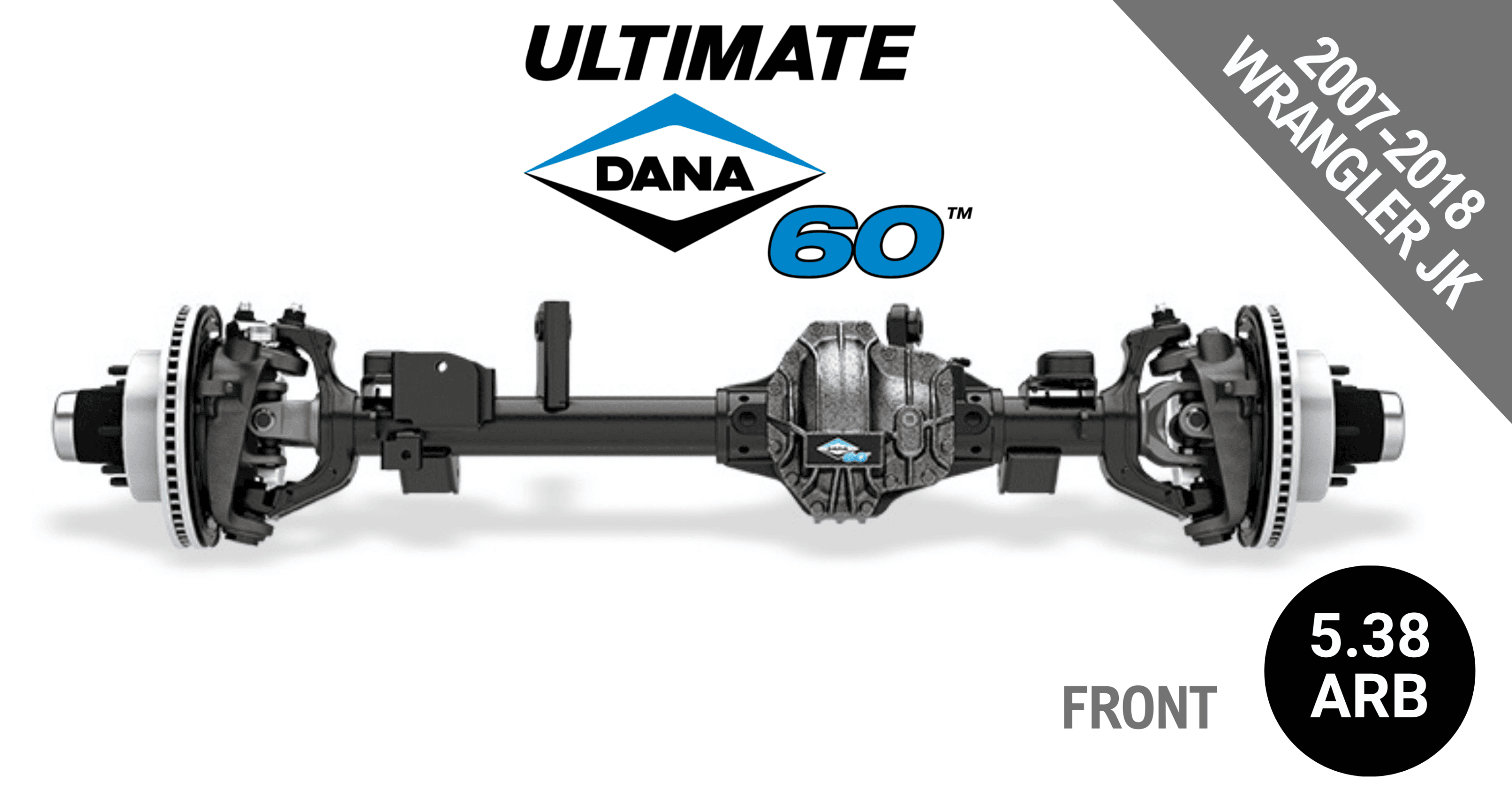 Ultimate Dana 60™ Crate Axle, Fits 2007-2018 Jeep Wrangler JK - Front Axle - 5.38 Gear Ratio, ARB Air Locking Differential - 10033061 - NON-RETURNABLE