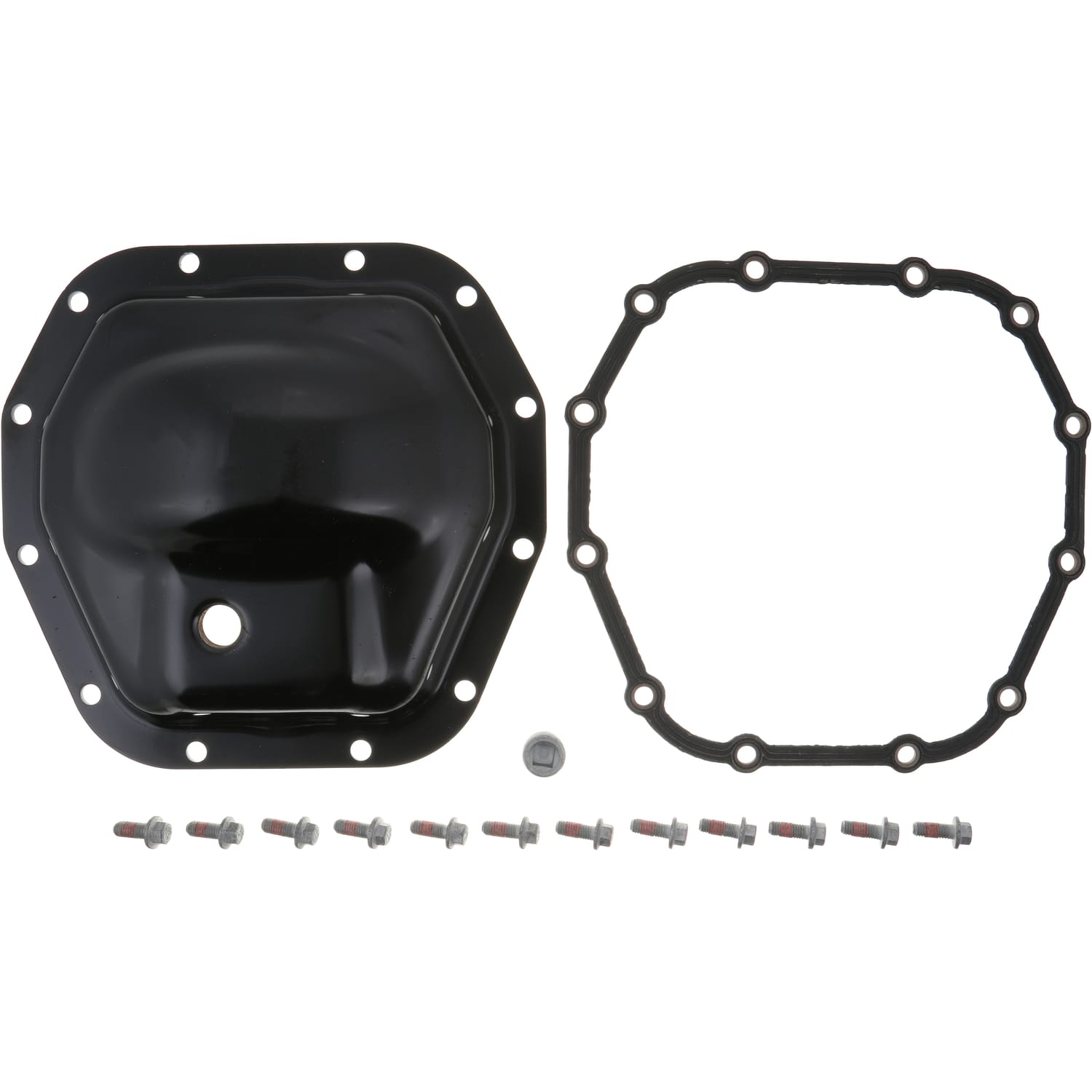 Spicer 10071956 Dana 44™ AdvanTEK® Diff Cover, Gray Stamped Steel - Fits 2018+ Jeep Wrangler JL, 2020+ Jeep Gladiator JT - Dana 44 AdvanTEK Axle - Rear Axle